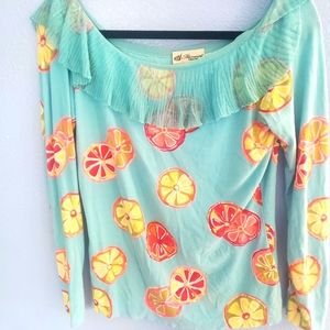 Bluemarine Off-shoulder Lightweight Knit Sweater